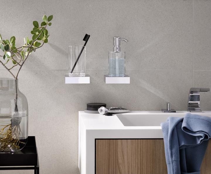 Image du produit Emco Distributeur de savon liquide LIAISON Kr-Gl clair Pompe doseuse métal chromé