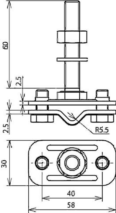 Produktbild Dehn Anschlussklemme NIRO V4A M10 f.Rd 8-10/Fl30mm 478 1