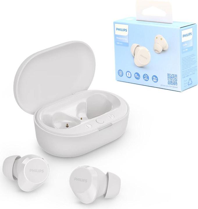 Actual product image Philips TAT1209WT/00 (No noise cancelling, 6 h, Wireless)