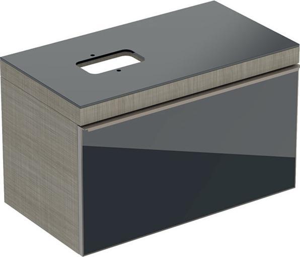 Produktbild Geberit Citterio Waschtischunterschrank 500560JJ1, mit Glasplatte und Siphonausschnitt, 88,4x54,3x50 (88.5 x 50.5 x 54.5 cm)