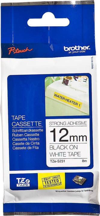 Image du produit Brother TZe-S231 (1.20 cm, Blanc, Noir)
