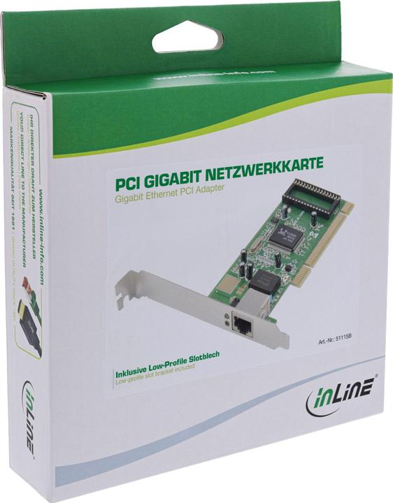 Actual product image InLine Gigabit network card, 1Gb/s, PCI (PCI)