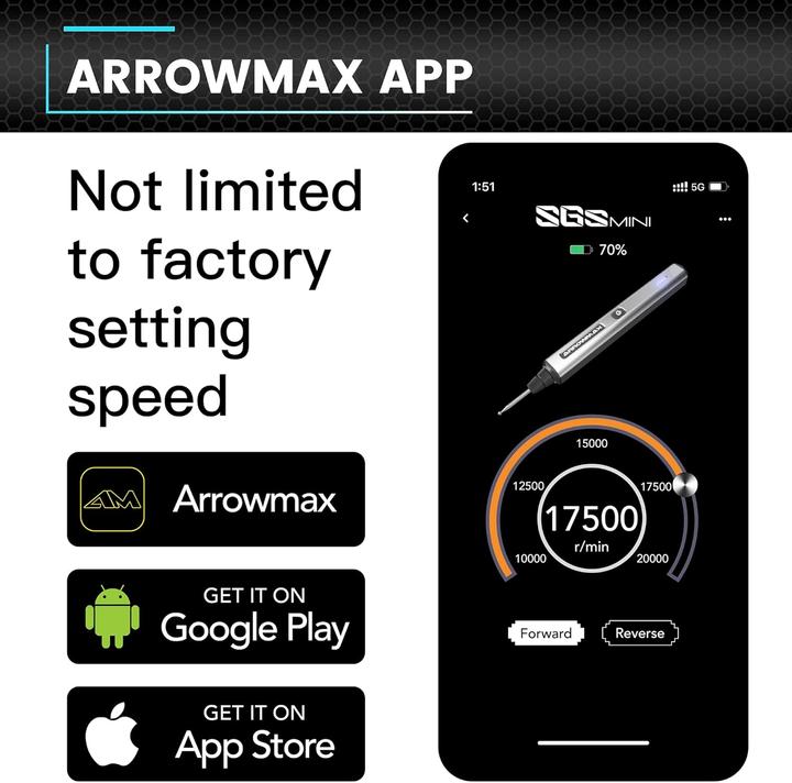 Actual product image Arrowmax SGS MINI Gravierstift mit 36 Bits
