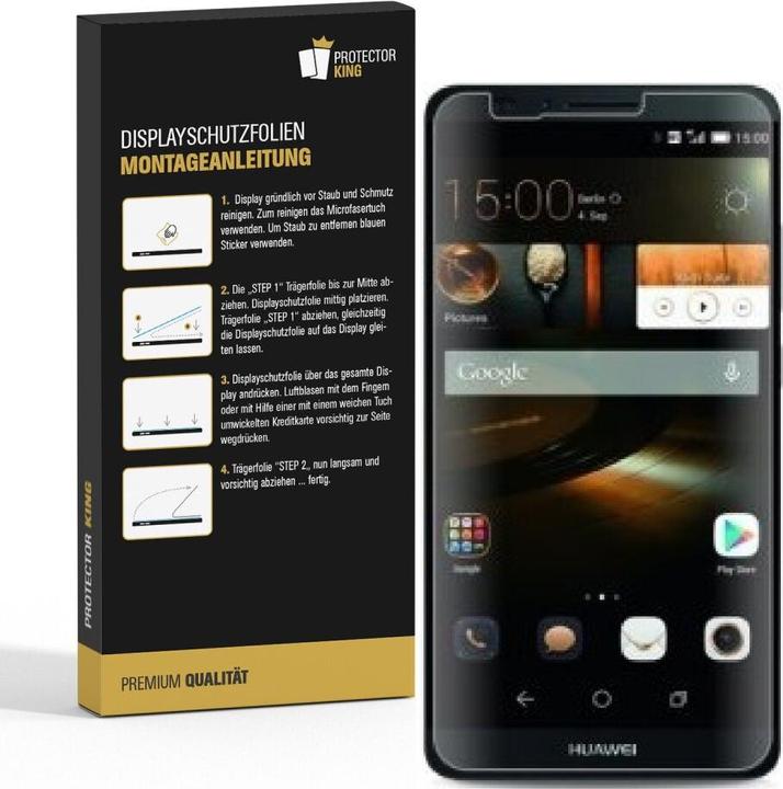 Actual product image Protectorking 2x Panzerfolie Anti-Shock HD Klar (2 Piece, Huawei Ascend Mate 7)