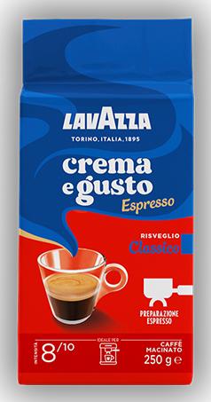 Lavazza – Crema e Gusto Classico – für Espressomaschine – Gemahlen (Arrosto scuro, 250 g)