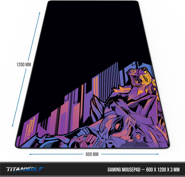 Actual product image Titanwolf Gaming Mouse Pad, XXXL Speed Mouse Mat 1200 x 600 mm, Speed & Precision, Vector Gradient (3XL)