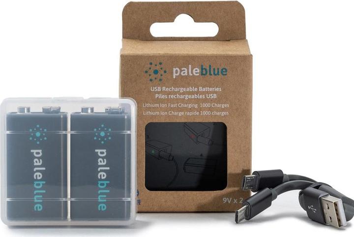 Actual product image Pale Blue PB-9V (2 pcs., 9V Block, 500 mAh)