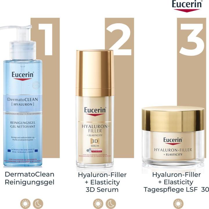 Actual product image Eucerin HYALURON-FILLER + ELASTICITY Day Care SPF 30 (50 ml, Day cream, SPF 30)
