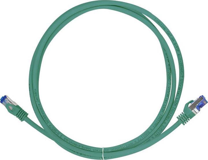 Produktbild LogiLink C6A025S RJ45 CAT 6a S/FTP 0.5m Grün (S/FTP, CAT6a, 0.50 m)