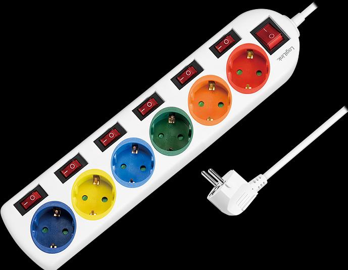 Immagine prodotto LogiLink 6x CEE 7/3 (6 x, CEE 7/3, 1.50 m)