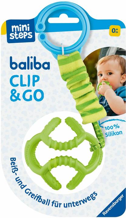 Image du produit Ravensburger 4592 baliba Clip & Go - Balle flexible avec fixation pour le plaisir de saisir et de mordre