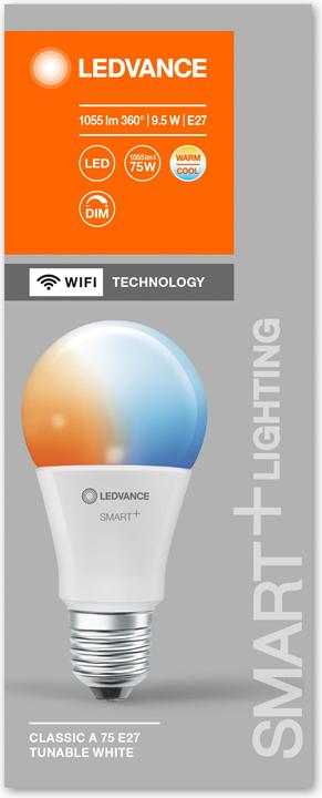 Produktbild Ledvance Smart+ Wifi Classic (E27, 9.50 W, 1055 lm, 1 x, F)