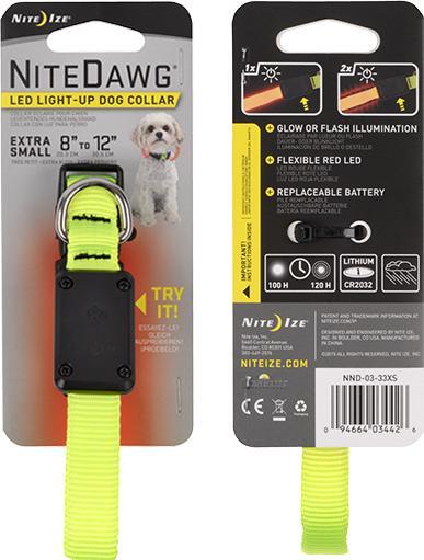 Produktbild Nite Ize NiteDawg LED Dog Halsband gelb xs (XS, Hund)