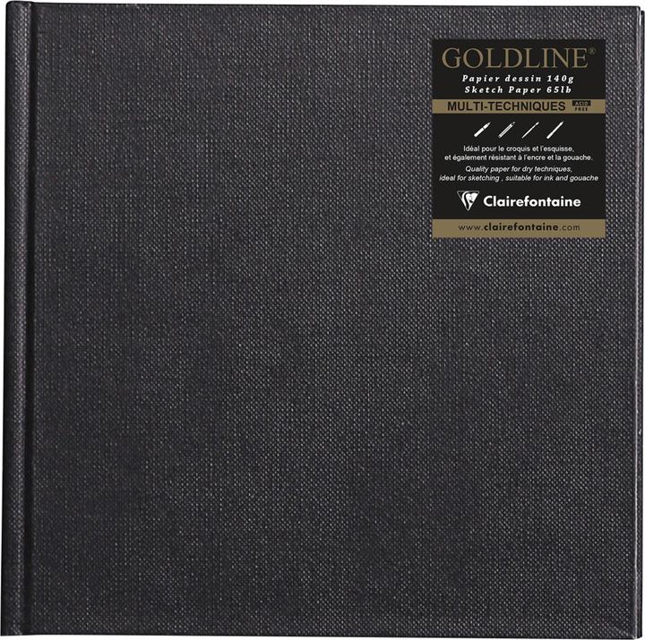 Produktbild Clairefontaine GOLDLINE Notizb.15x15 140g (Spezial, Blanko, Harter Einband)