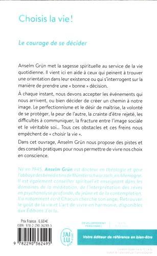 Image du produit Choisir la vie! : le courage de se décider (Français, Vert Anselm, 2023)
