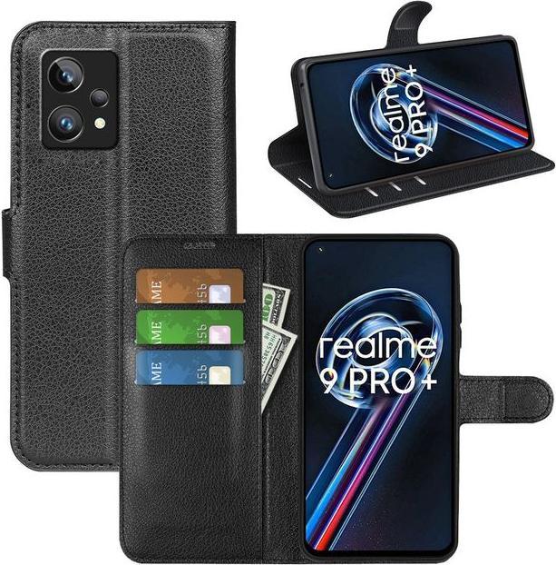 Actual product image MU Classic Litchi Leather Bookcover Series (Realme 9 Pro+)