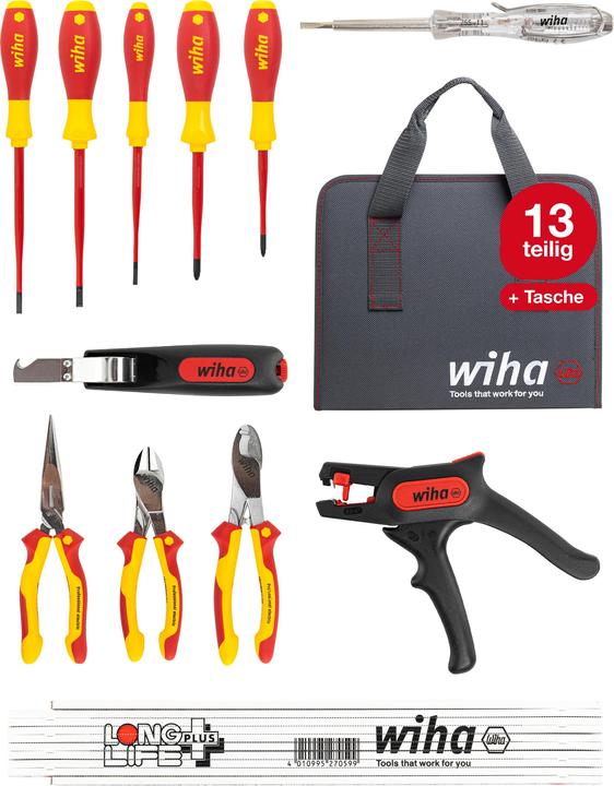 Produktbild Wiha Werkzeug Set Elektriker (13 Teile)