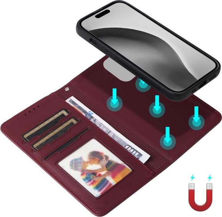 Image du produit Cover-Discount iPhone 16 Pro Max - Portefeuille divisible 2-en-1 Étui pour téléphone portable (Apple iPhone 16 Pro Max)
