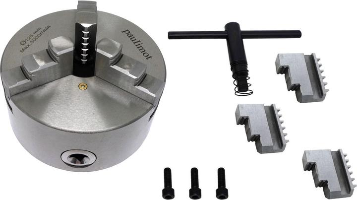 Produktbild Paulimot Dreibackenfutter, 125 mm mit 3-Loch-Aufnahme