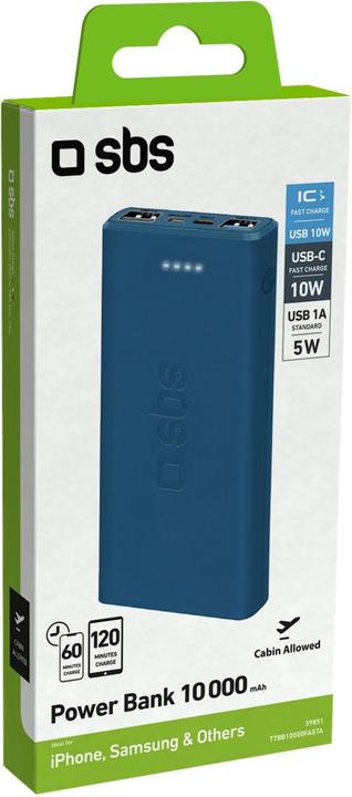 Actual product image SBS fast charge with 10,000 mAh and 2 USB (10000 mAh, 10 W, 37 Wh)