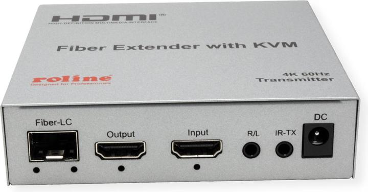 Actual product image Roline Prolongateur KVM HDMI USB sur FO 4K60, 20km