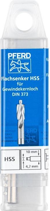 Produktbild Pferd HSS-Flachsenker HSS DIN 373 Bohrungs-ø 10 mm Gewindekernloch (10 Millimeter)