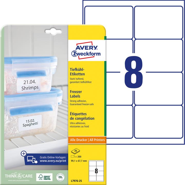 Produktbild Avery Tiefkühl-Etiketten