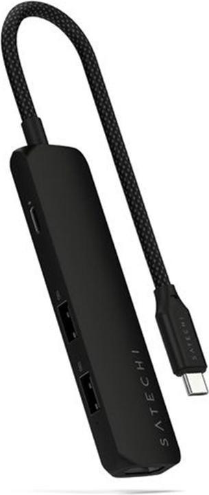 Actual product image Satechi Slim 4 Multiport Hub Black (USB-C, 4 Ports)