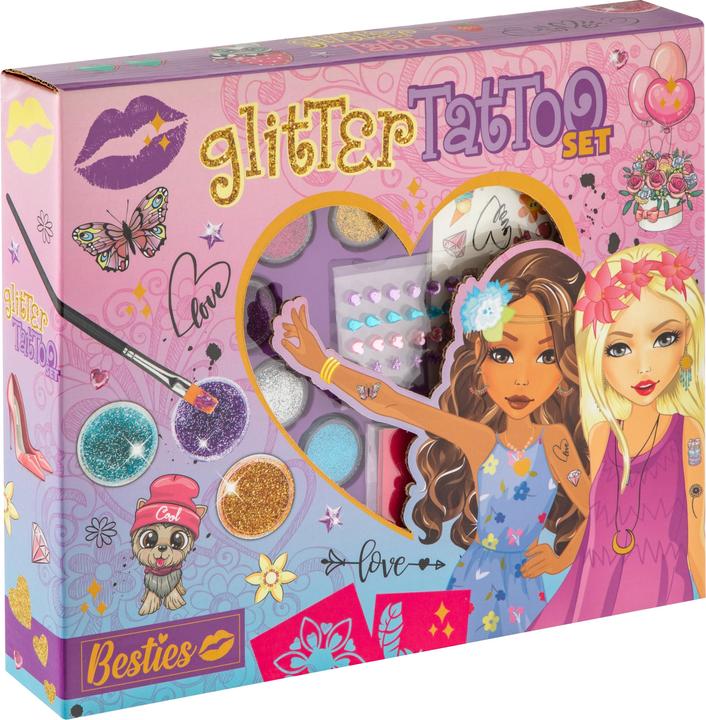 Besties Glitzer-Tattoo-Set