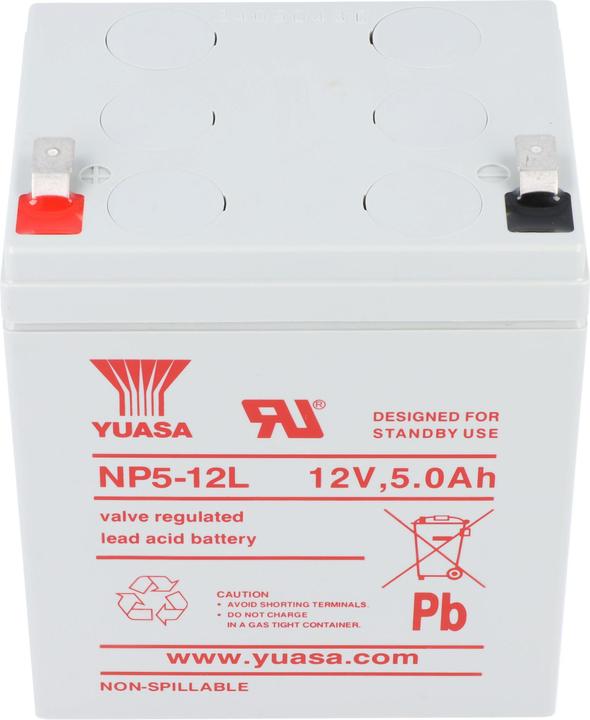 Actual product image Yuasa NPH5-12 Akku Blei PB 12Volt 5Ah (12 V, 5 Ah)