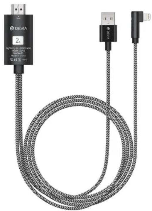 Produktbild Devia Storm series HDMI Cable (HDMI to lightning) black (2 m, HDMI)