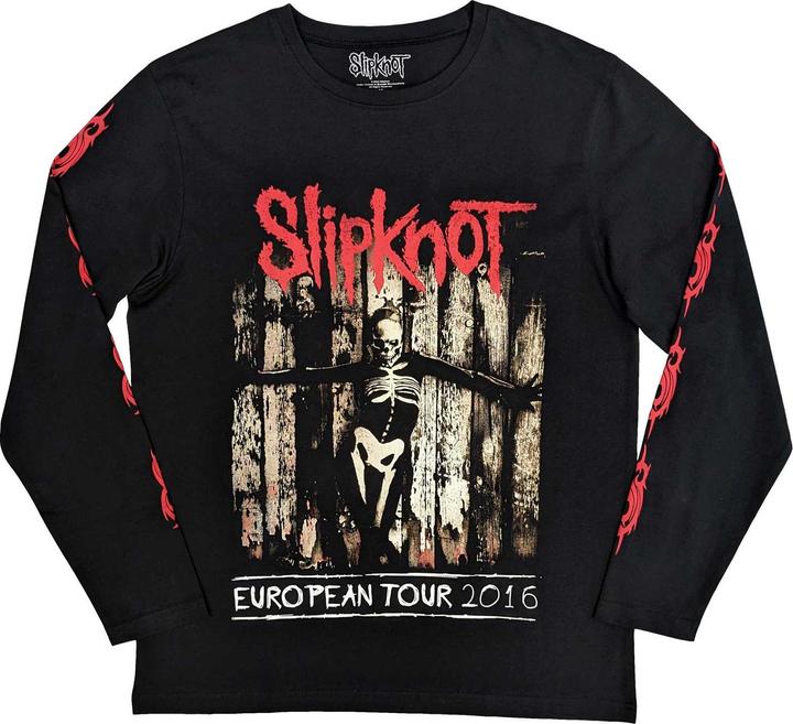 Slipknot Skeleton Flag TShirt Langärmlig
