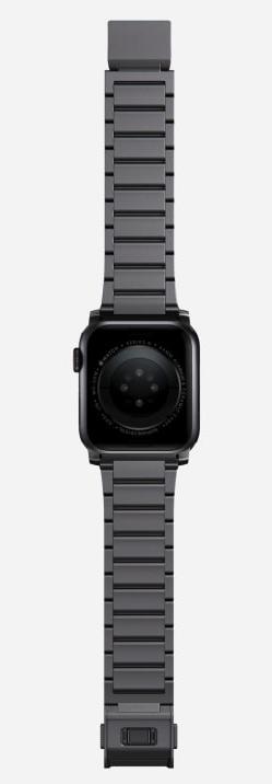 Actual product image Nomad Bracelet Aluminium Apple Watch Gray (21.5 mm, Aluminium, Stainless steel 316, grade N52 magnet)