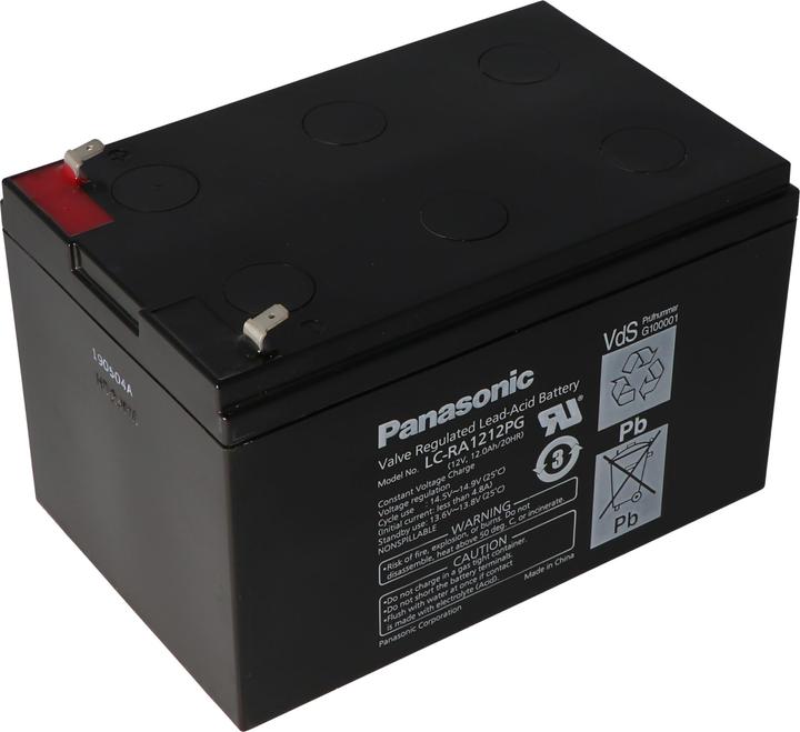 Actual product image Panasonic Battery LC-RA1212PG, plug-in contacts 4.8mm (12 V, 12 Ah)