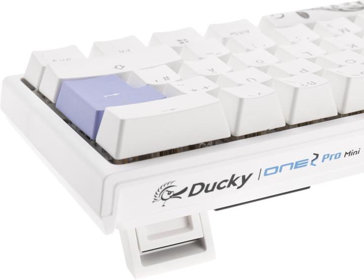 Produktbild Ducky One 2 Pro Mini White Edition Gaming Tastatur, RGB LED - Cherry Silent (DE, Kabelgebunden)