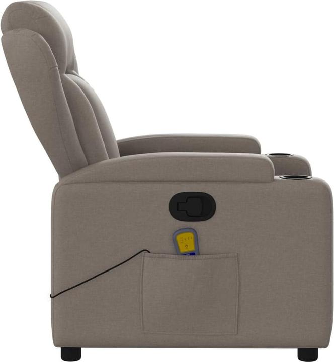 Immagine prodotto VidaXL Poltrona massaggiante in tessuto taupe,Colore: Taupe,Materiale: Tessuto (100