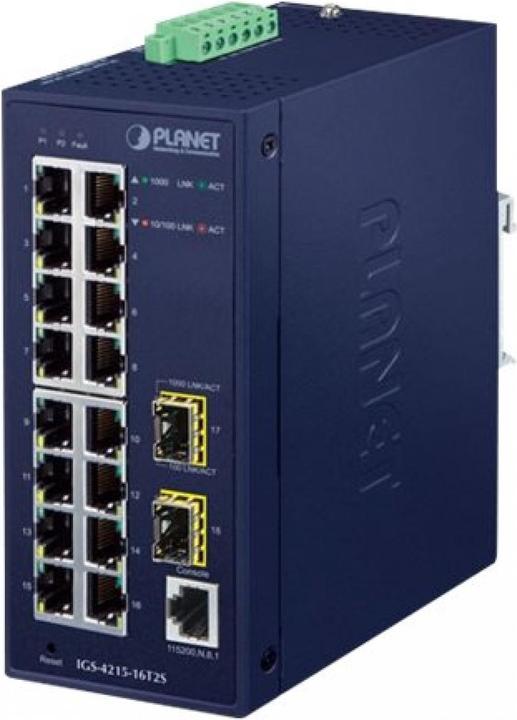 Produktbild Planet IGS-4215-16T2S Netzwerk-Switch Unmanaged L2 Gigabit Ethernet (10/100/1000) Blau (18 Ports)