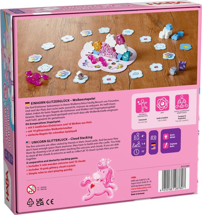 Produktbild Haba Einhorn Glitzerglück Die Wolkenstapelei (Deutsch)