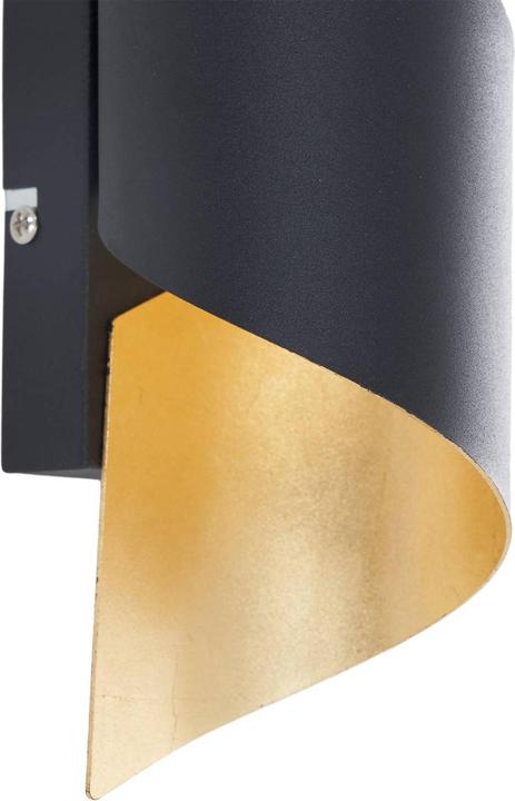 Image du produit Lindby Applique murale en métal Desirio, noir et or (330 lm, G9)