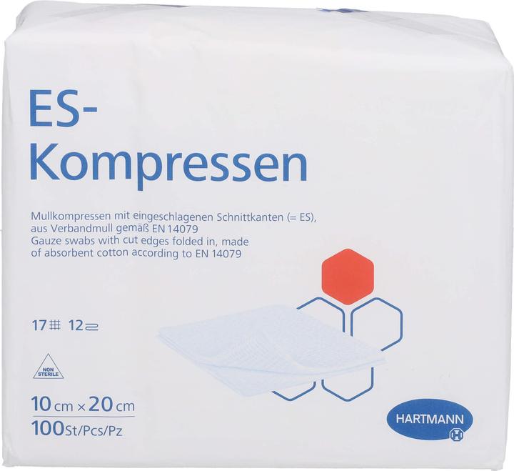 Actual product image Hartmann ES compresses 10 cm x 20 cm / 12-fold / non-sterile / 100 pcs.