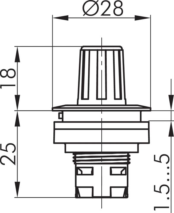 Produktbild Schlegel RRJVAR Potentiometer-Antrieb Edelstahl Typ RRJVAR