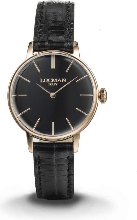 Produktbild Locman Italy Damenuhr 1960 Lady schwarz/roségold PVD Ref. 0253 (Analoguhr)