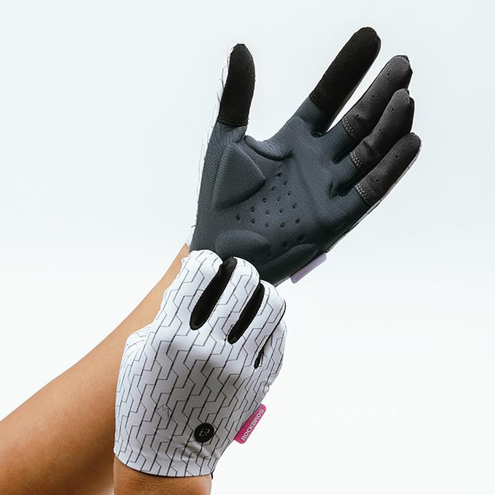 Actual product image Rockbros sports gloves full spring-summer size XL - white and black (XL)