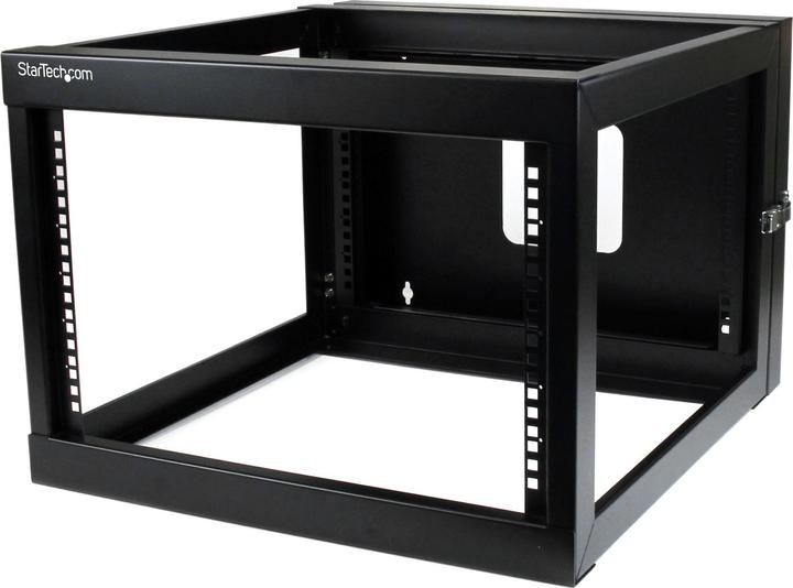 StarTech 6HE 22-Zoll offenes Server-Rack für Wandbefestigung, mit Scharnier (6 HE, 19 Zoll Rack)