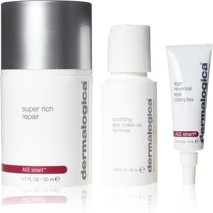Produktbild Dermalogica Super Rich Repair 1.7oz Soothing Eye Makeup Remover 1oz and Age Reversal Eye Complex 0.17oz (50 ml)