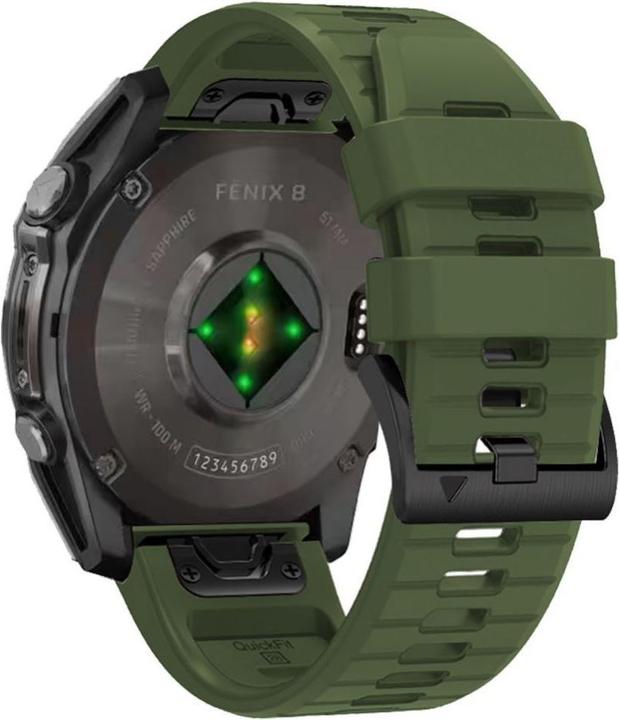 Produktbild Tech-Protect SILICONE LINE GARMIN FENIX 5X / 5X PLUS / 6X / 6X PRO / 7X / 8 (51 MM) MILITARY GREEN (TPU)