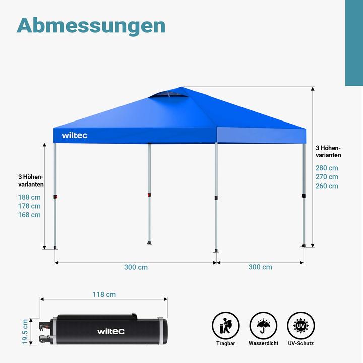 Produktbild Wiltec Pop up (300 cm, 300 cm)