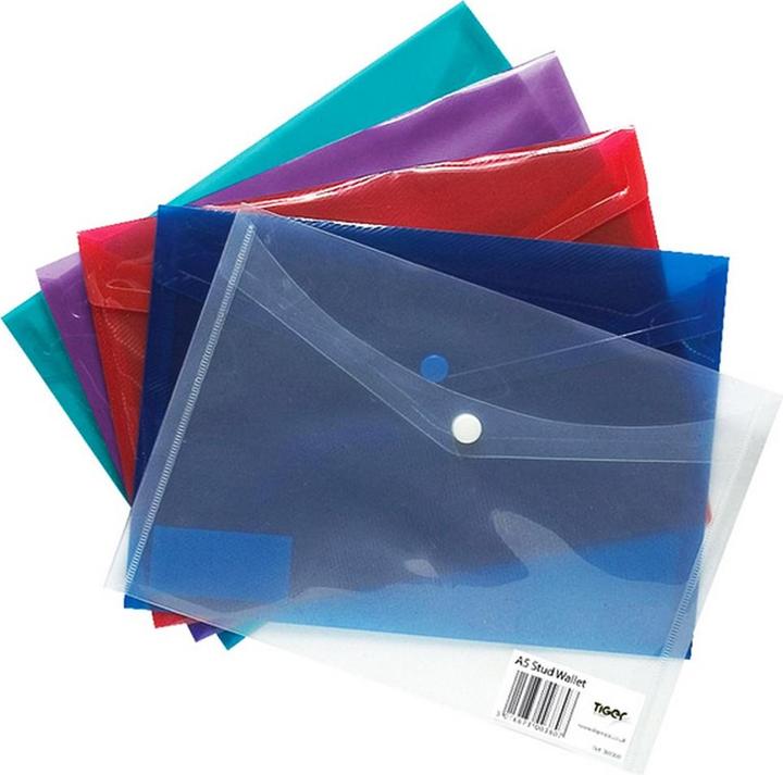 Actual product image Tiger Stationery WalletsFolders with plastic rivets