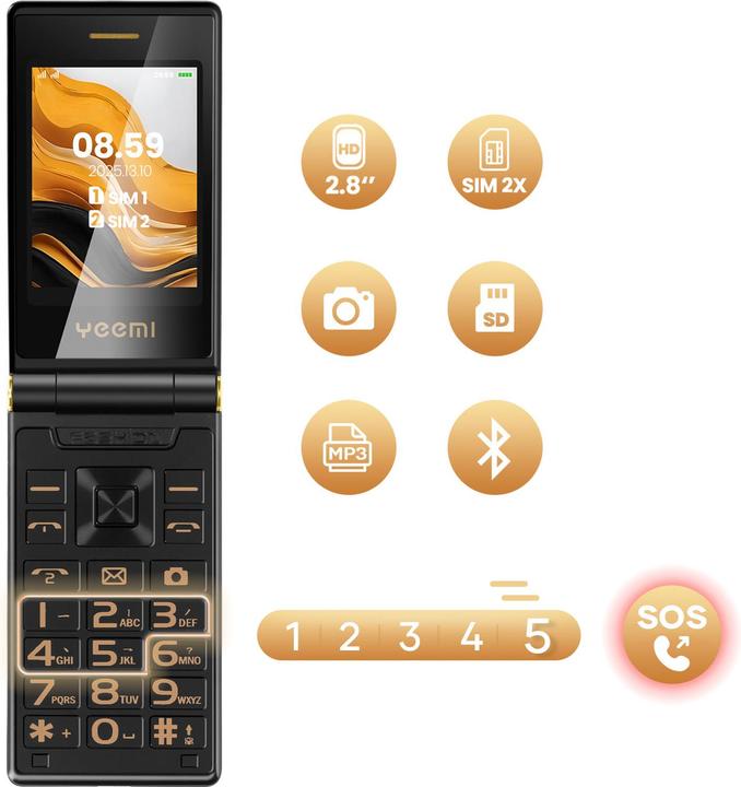 Produktbild Avizar Klapphandy mit zwei Displays Dual-SIM Unterstützung (2.80")