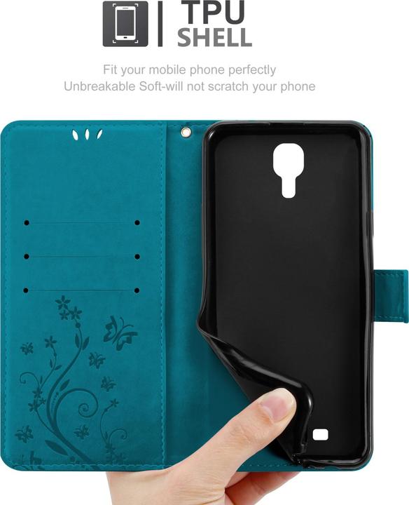 Actual product image Cadorabo Flower Book Case for Samsung Galaxy S4 (Samsung Galaxy S4)